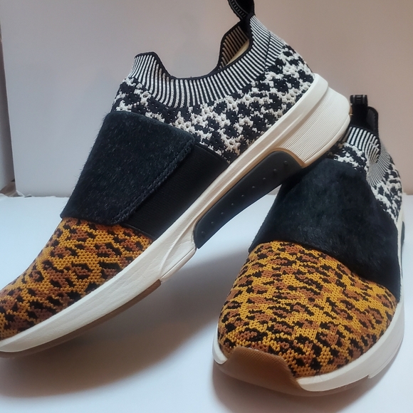 NIB LADIES MARK NASON Leopard Print and Black Abbe Sneakers SZ 9.5 - Picture 4 of 7